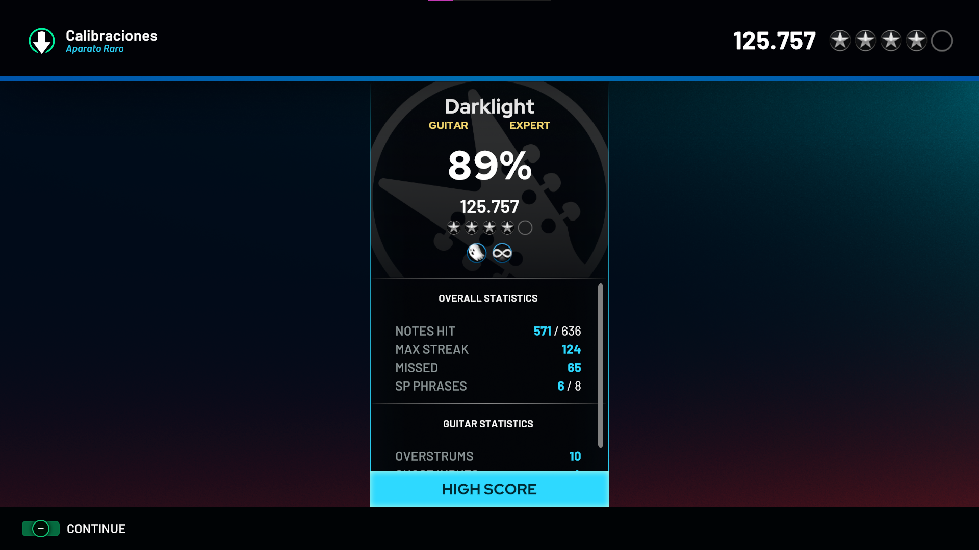 Puntaje de Calibraciones