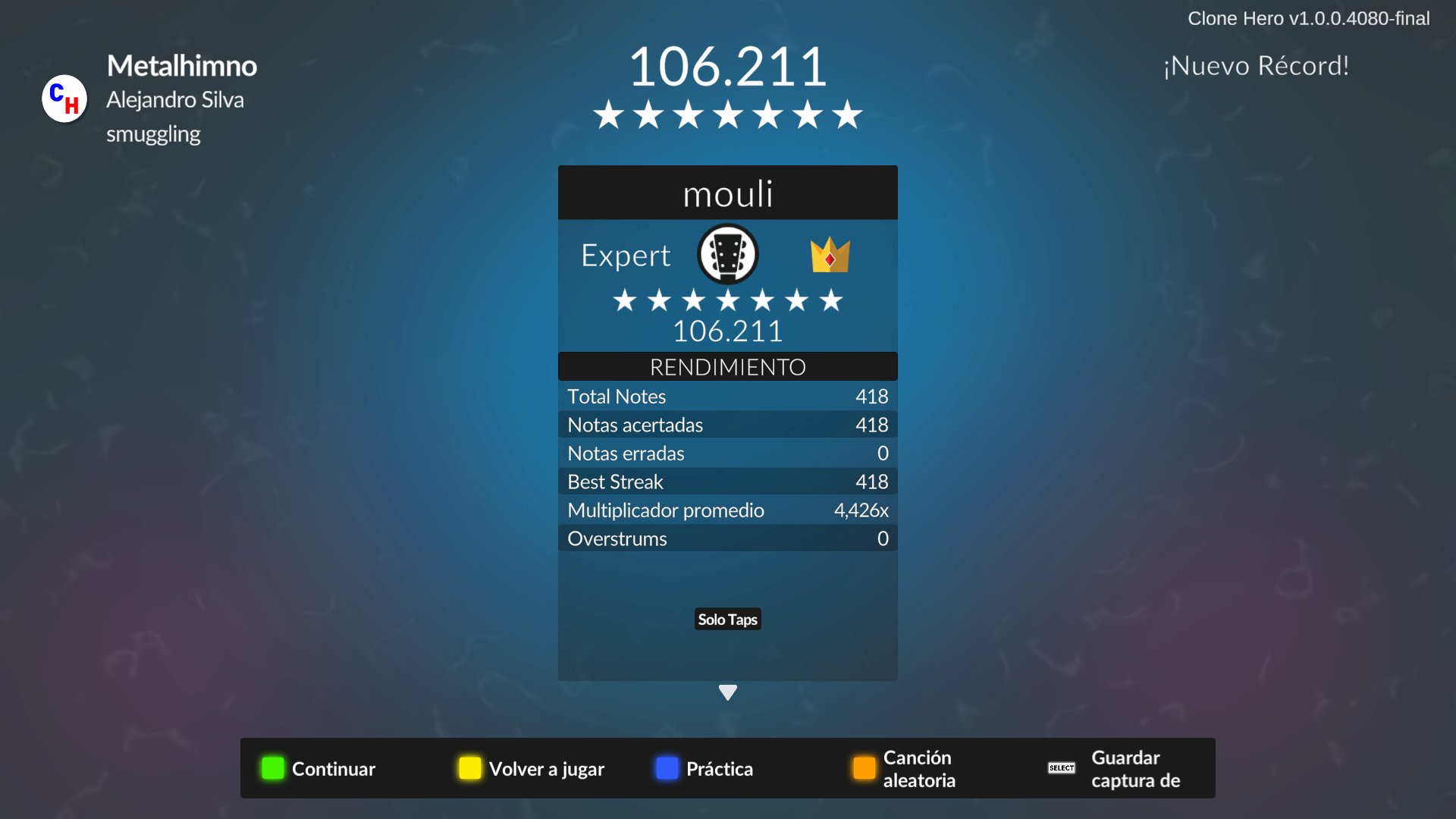 Puntaje de Metalhimno