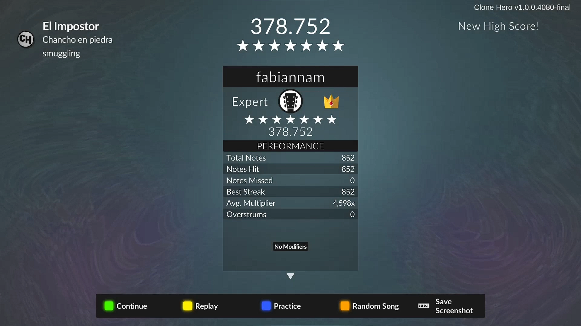 Puntaje de El Impostor