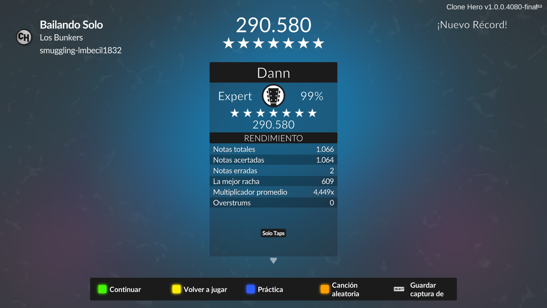 Puntaje de Bailando Solo